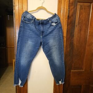 KanCan Women's Blue Distressed Jeans